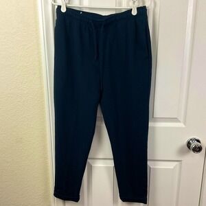 Zara Women's Dark Navy Cuffed Darwstring Jogger Pants Size M
